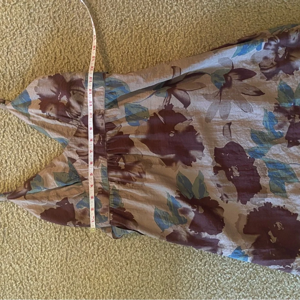 Mine Cream and Blue Sundress Sleeveless V-Neck - Picture 2 of 6